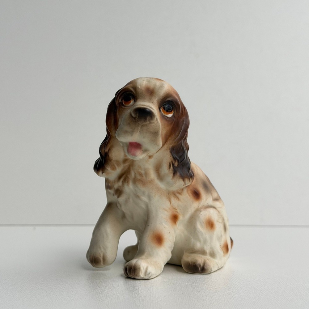 Vintage Lefton Dog Sculpture Small Made in Japan Ceramic Cocker Spaniel